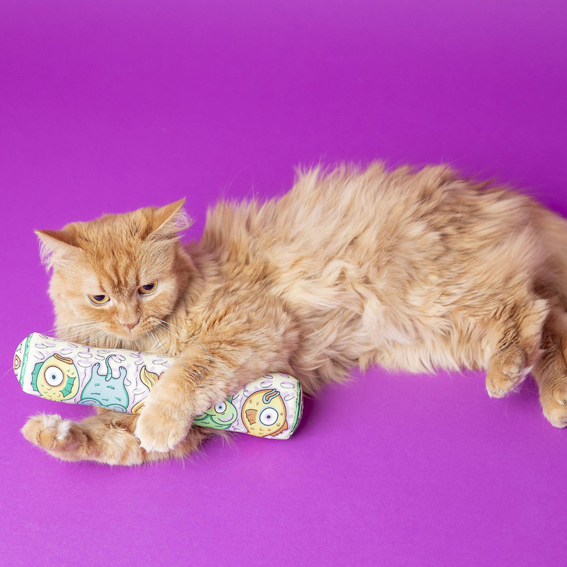 Petmate Fat Cat Kitty Kickz Gold Fish Roll, Multicolour