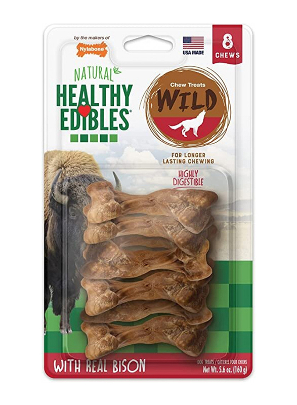 Nylabone Real Bison Wild Chew Treats Dog Dry Food, 160g