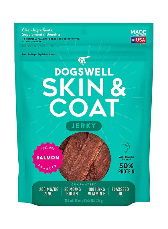 

Dogswell Skin & Coat Mini Jerky Grain Free Salmon Dry Dog Food, 248g