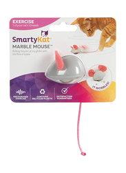 Smartykat Marble Mouse Rolling Ball Cat Toy, Grey