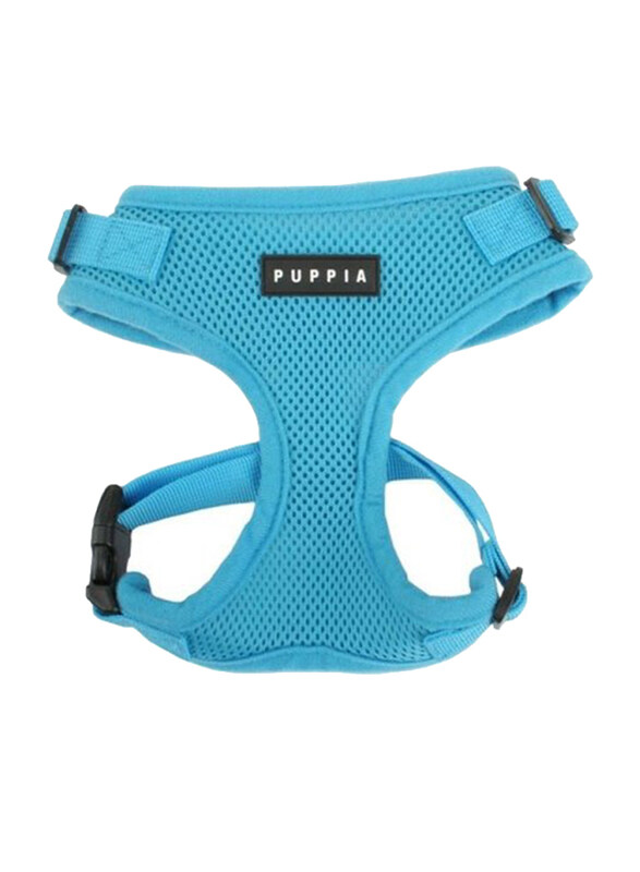 

Puppia Authentic Rite Fit Dog Harness with Adjustable Neck, Large, Blue