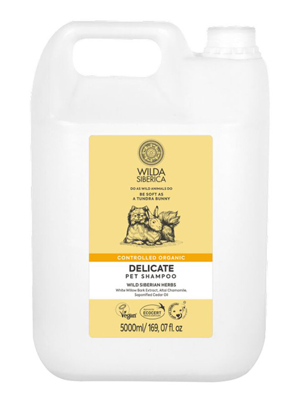 Wilda Siberica Controlled Organic Delicate Dogs & Cats Shampoo, 5 Litres, White