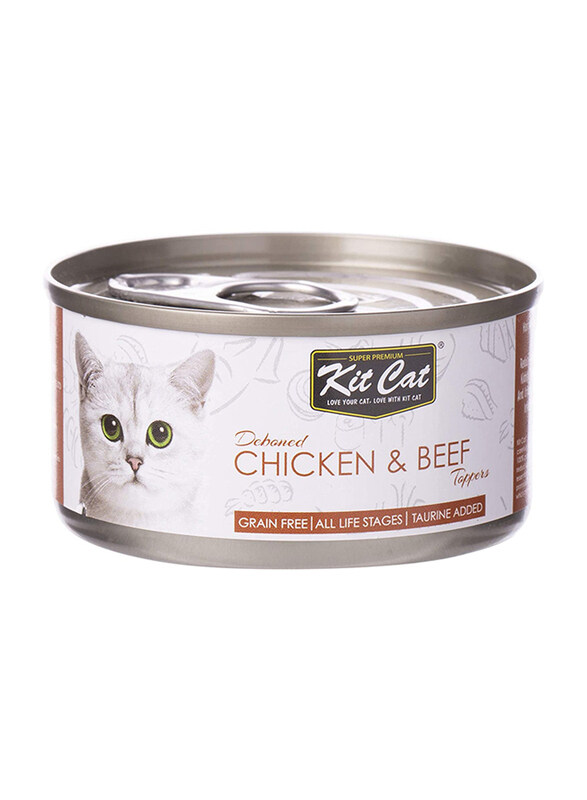 

Kit Cat Deboned Chicken & Beef Toppers Cat Dry Food, 80g