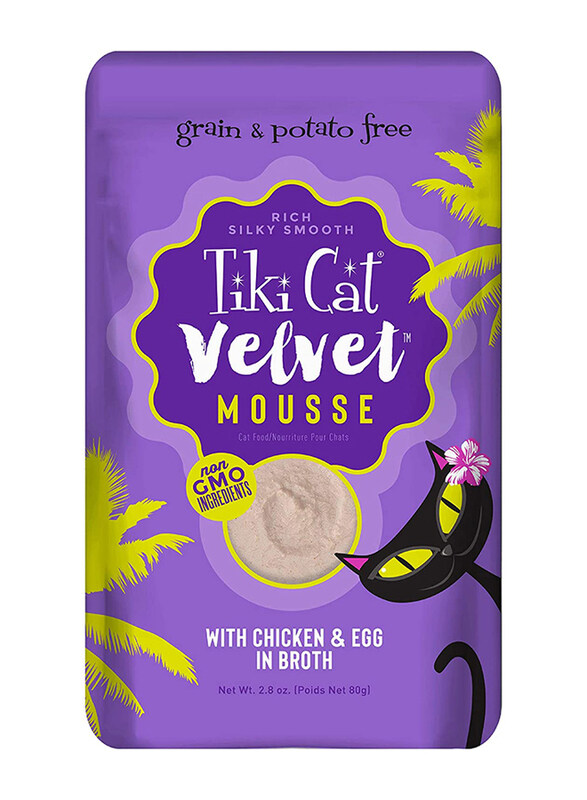 

Tiki Cat Velvet Mousse Wet Cat Food Chicken & Egg - 2.8 oz. pouch