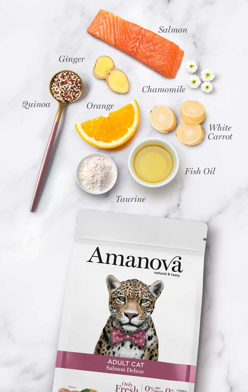 Amanova Dry Adult Cat Salmon Deluxe, 1.5 Kg