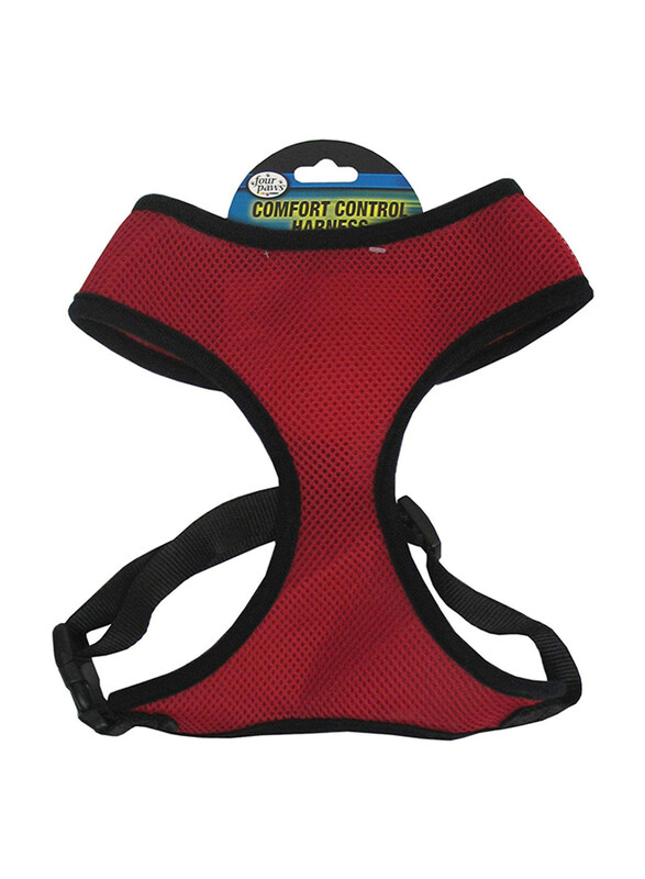 

Four Paws Comfort Control Dog Harness, Medium, Red