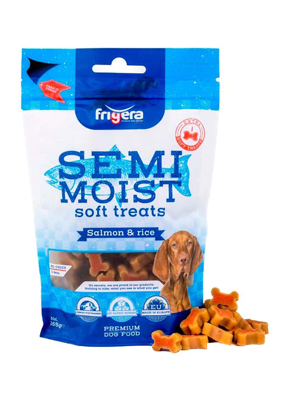 Frigera Semi-Moist Soft Treats Salmon & Rice Dog Dry Food, 165g
