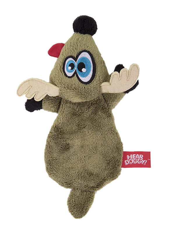 

Hear Doggy Deer Flattie Ultrasonic Dog Toy, Brown