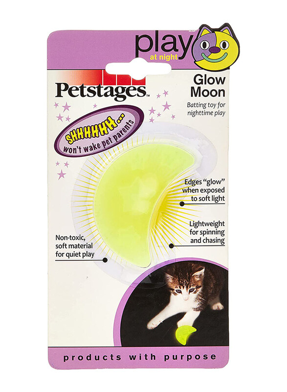

Petstages Nighttime Glow Moon Cat Toy, Neon Lime