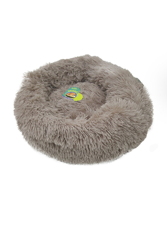 

Grizzly 71 x 20cm Velour Plush Round Bed, Large, Beige