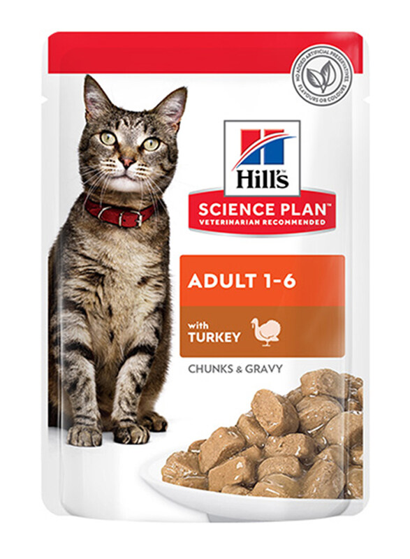 

Hill's Science Plan Adult 1-6 Turkey Chunks & Gravy Cat Wet Food, 85g