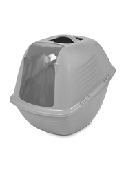 Pet Mate Stay Fresh Cat Litter Tray Hooded with Door, Grey