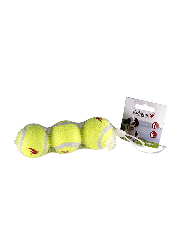 

Vadigran Vinyl Tennis Balls Dog Toy, 5cm, 3 Pieces, Yellow