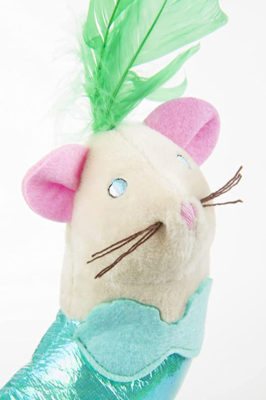 Smartykat Mer Mouse Crinkly Kicker Catnip Cat Toy, Multicolour