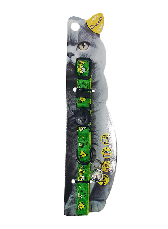 

Swooosh Angry Birds Nylon Safe Cat Collar, Green