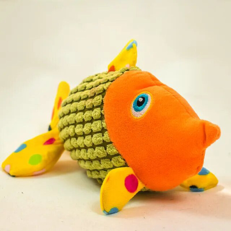 

Plush Pet Fish Dog Toy, Multicolour