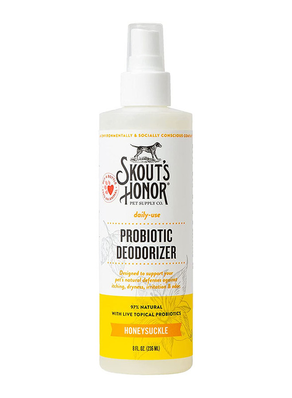 Skout's Honor Daily Use Probiotic Honeysuckle Deodorizer, 236ml, White