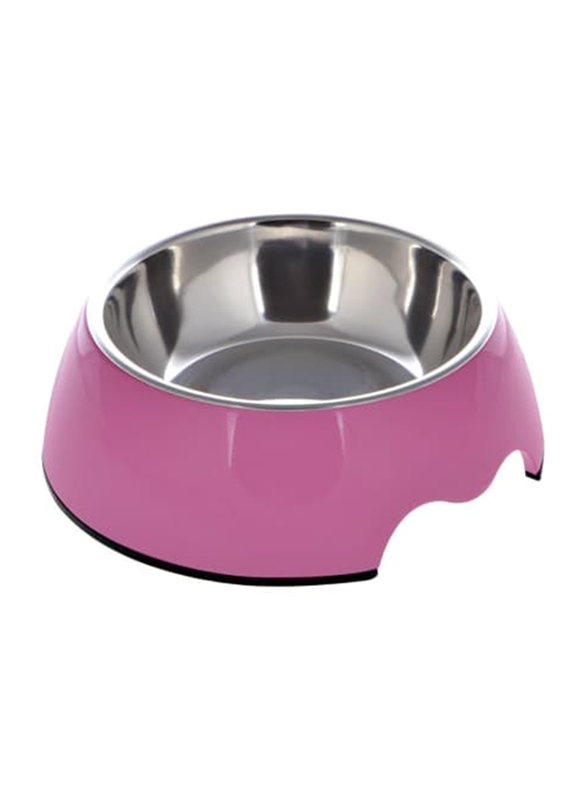 Nutrapet 160ml Melamine Round Bowl, Small, Mexican Pink