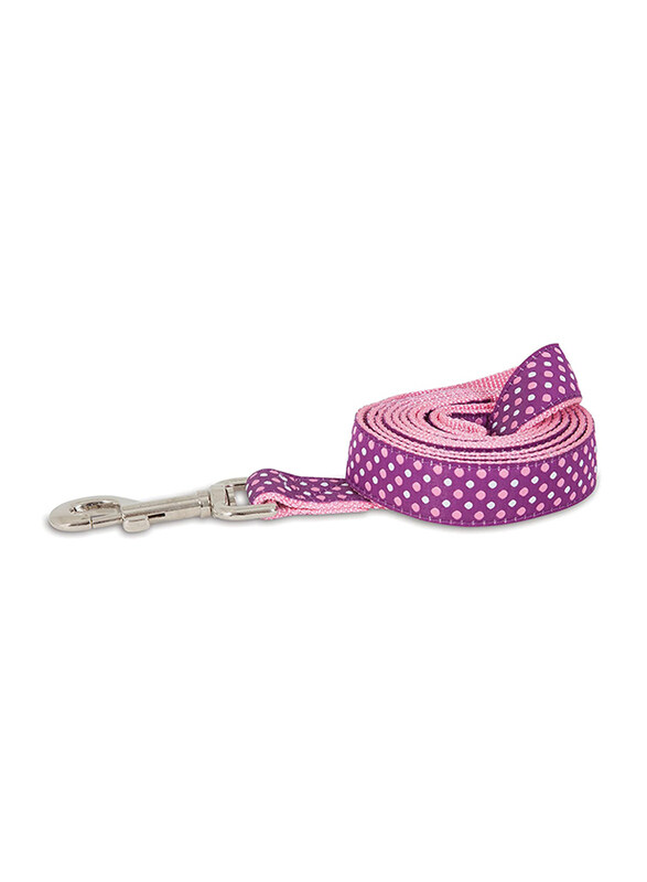 

Aspen Pet 12-72-inch Dog Leash, Pink/Voilet/Black