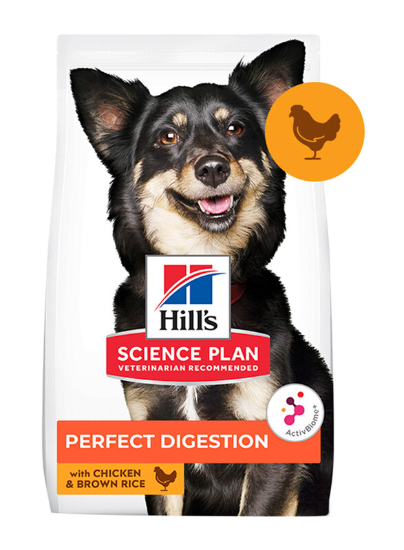 

Hill's Science Plan Perfect Digestion Small & Mini Adult 1+ Dog Dry Food with Chicken & Brown Rice, 1.5 Kg