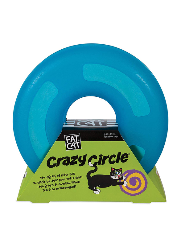 Petmate Fat Cat Crazy Circle, Small, Blue