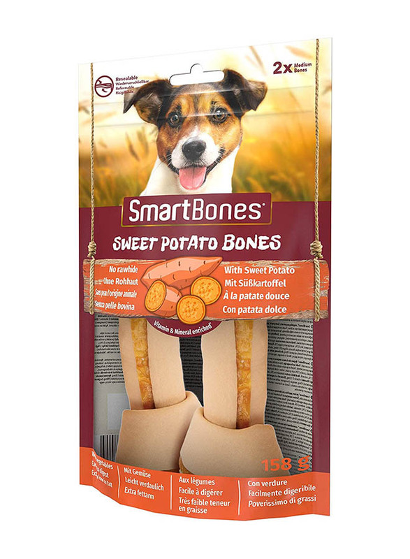 Smart Bones Medium Sweet Potato Bones Dog Dry Food, 2 Chews, 158g