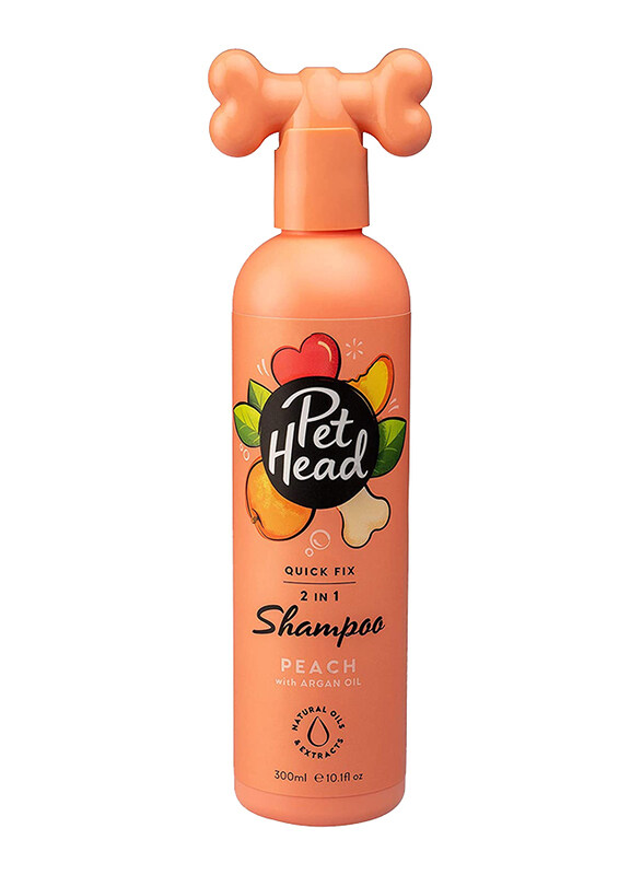 

Pet Head 2-in-1 Quick Fix Dog Shampoo & Conditioner, 300ml, Peach
