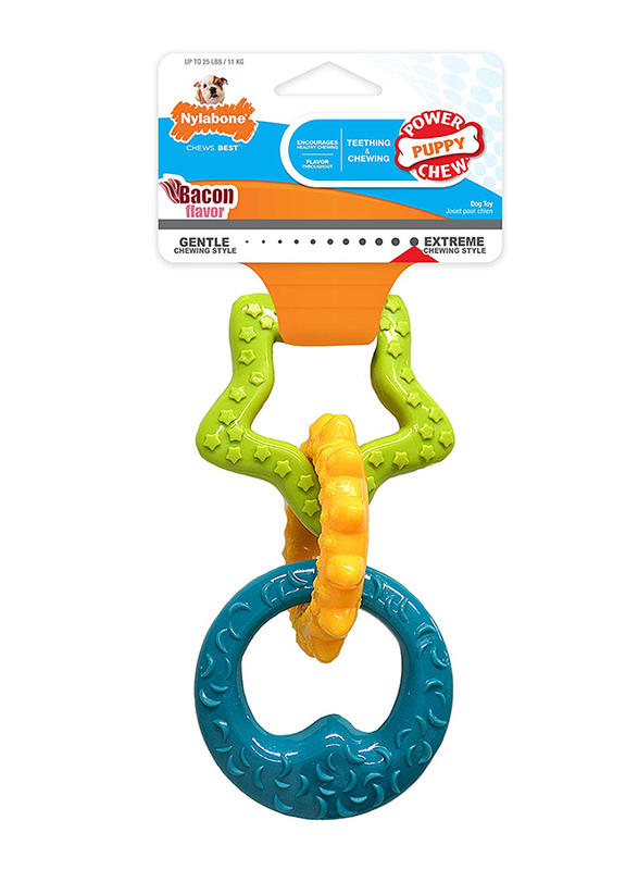 

Nylabone Puppy Chew Teething Rings, Multicolour