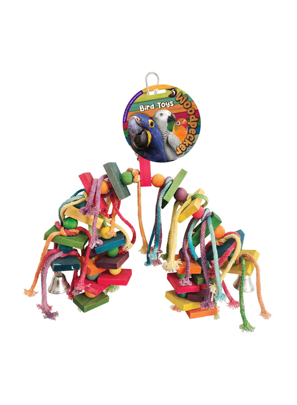 Woodpecker 12 x 14cm Lacey Arch Bird Toy, Multicolour