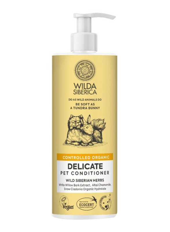Wilda Siberica Delicate Pet Conditioner for Cats & Dogs, 400ml, Yellow