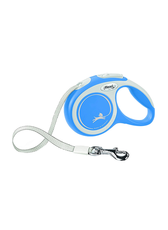 Flexi Comfort Strap Tape Retractable Safety Dogs Leash, X-Small, 3m, Blue