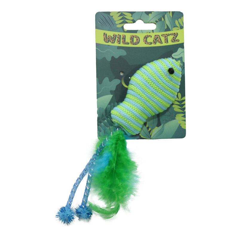 

Nutrapet Wild Catz Jumpin Fish Fabric, Feature Cat Toy Multicolors