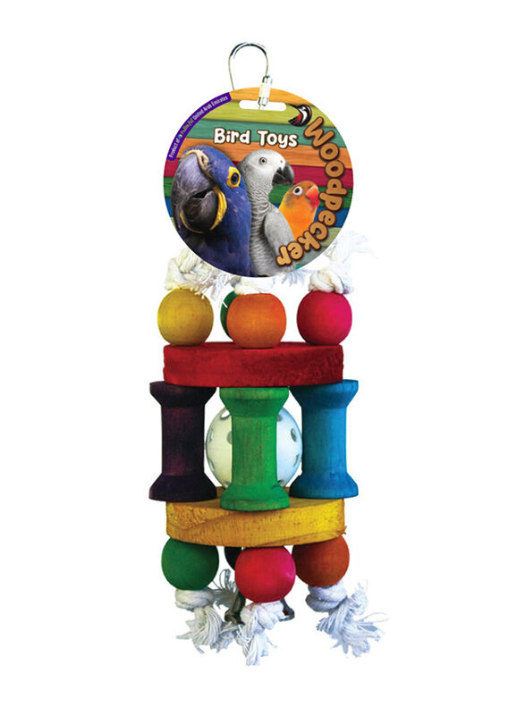 

Woodpecker 26 x 7.5cm Bell Cage With Bell Bird Toy, Multicolour