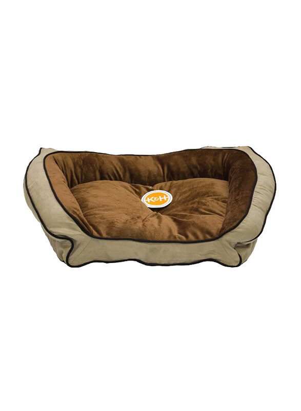 

K&H Bolster Couch Pet Bed, Large, Mocha/Tan