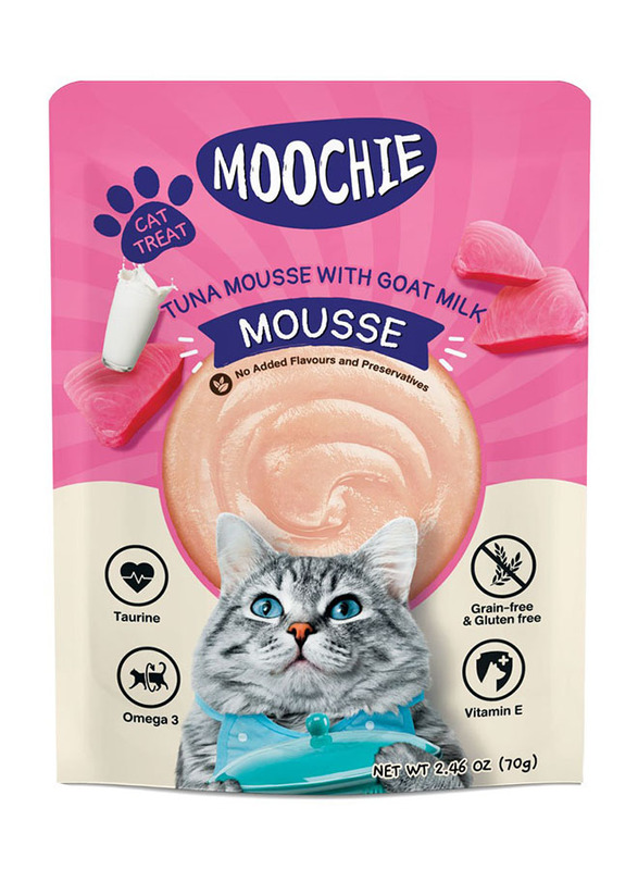 Moochie Tuna Mousse with Goat Milk Cat Wet Food, 12 x 70g