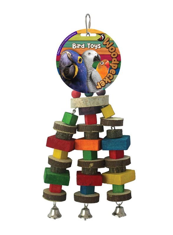 

Woodpecker 43.5 x 15cm A Triangle Bird Toy, Multicolour