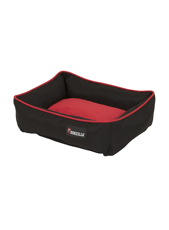 

Dogzilla Rectangular Lounger, 22 X 18", Red/Black