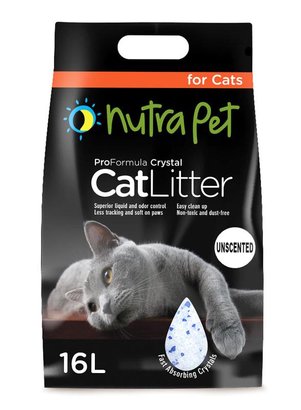 Nutra Pet Cat Litter Silica Gel, 16 Liter, White