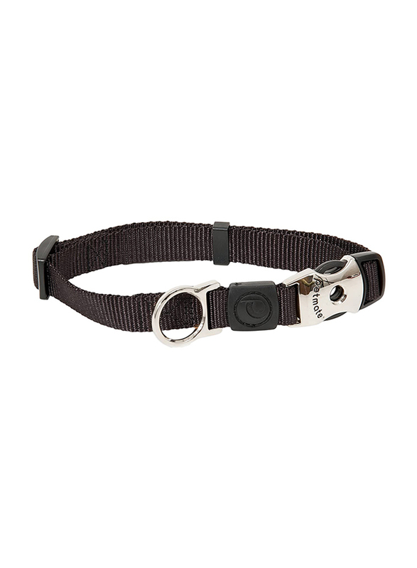 Petmate Signature Deluxe Dog Collar, 5/8 x 10/16-inch, Black
