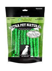 Nutrapet Green Parsley Munchy Sticks Dry Dog Food, 300g