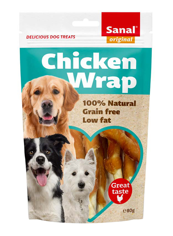 Sanal Chicken Wrap Dog Dry Food, 80g