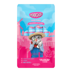 Moochie Fairy Puree Wonder Cottage Tuna, Goat Milk & Strawberry Flavor Cat Pouch Wet Food, 15g