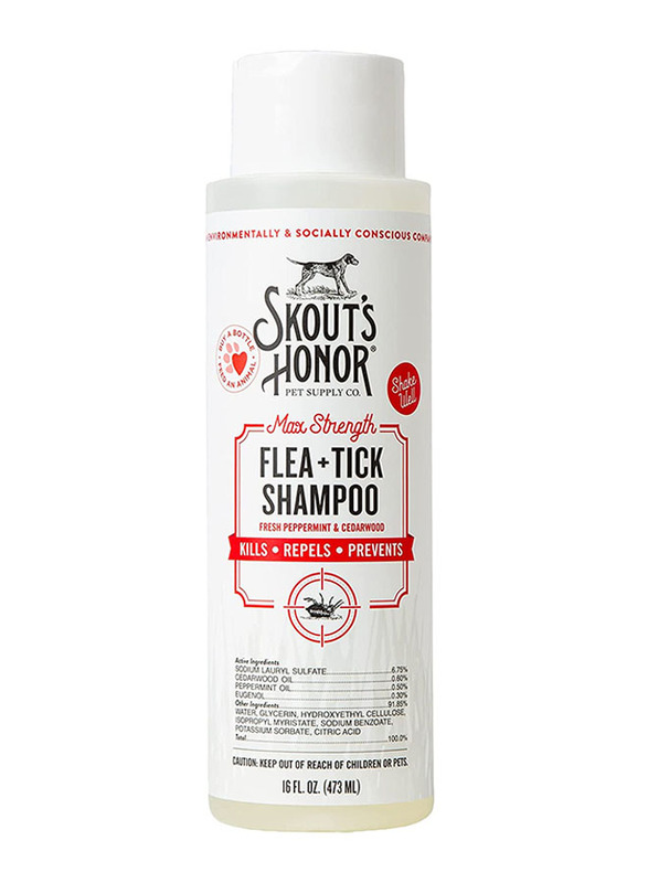 Skout's Honor Flea & Tick Shampoo for Dog, 473ml, White