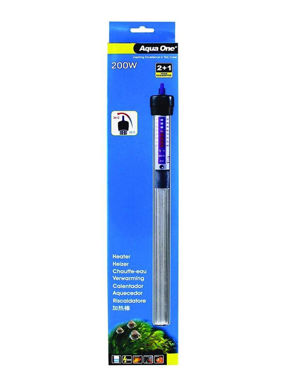 

Aqua One 200W Glass Heater 27.5cm, Multicolour