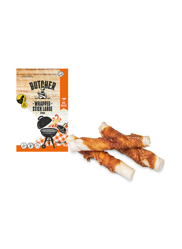 

Vadigran 12cm Butcher Large Chicken Wrapped Stick Dog Dry Food, Large, 150g