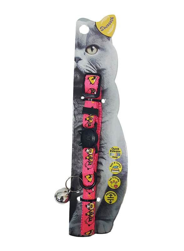 

Swooosh Angry Birds Nylon Safe Cat Collar, Pink