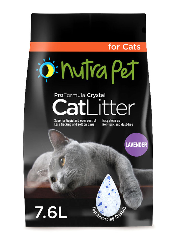 Nutra Pet Cat Litter Silica Gel Lavender Scent, 7.6 Liter, White