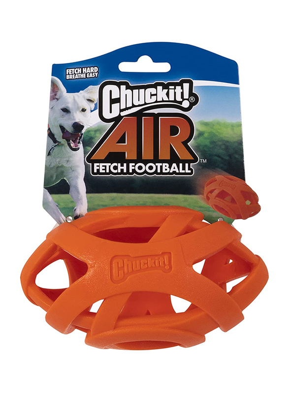 Petmate Chuckit Breathe Dog Rite Football, One Size, Orange