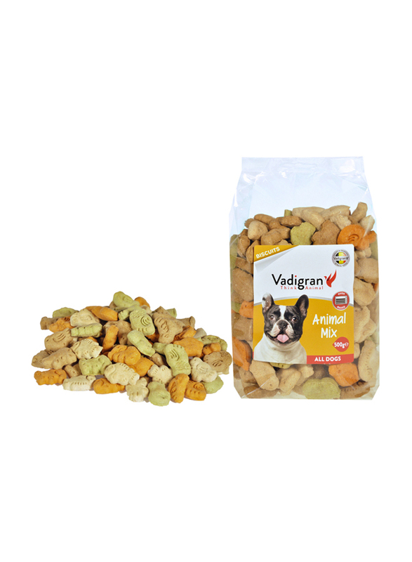 Vadigran Snack Animal Mix Biscuits Dog Dry Food, 500g