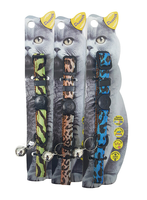 

Swooosh The Only Leopard Colorful Safe Cat Collar, Multicolour